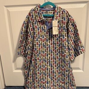 Tommy Bahama Multicolor Tiki Print  Coconut Point Men's Shirt